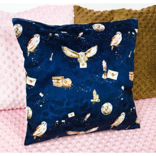 magic owl blue minky