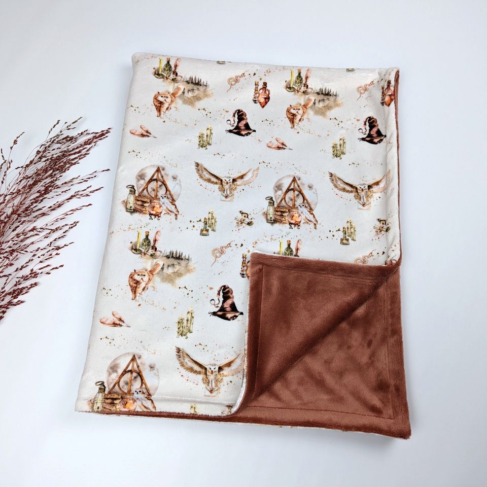 personalized little wizard blanket minky