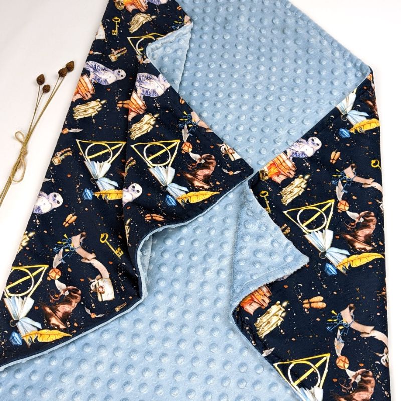 Baby Wizard Minky Blanket Owl Blue - Image 7