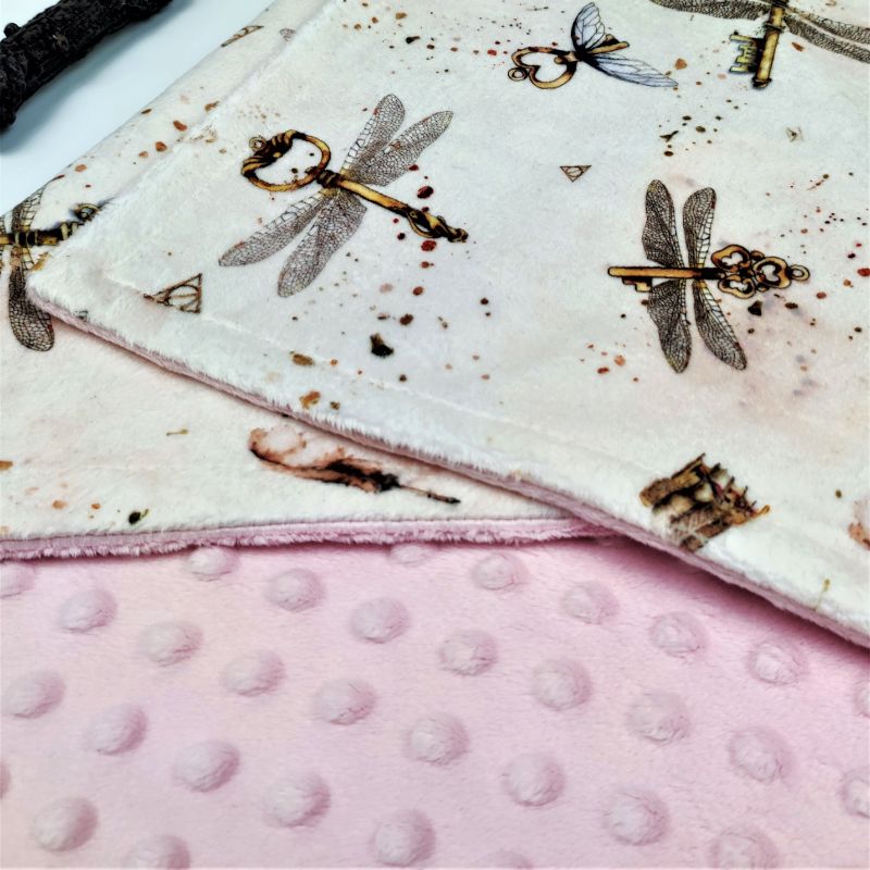 soft minky blanket with golden keys