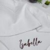 Personalized Waffle Blanket White