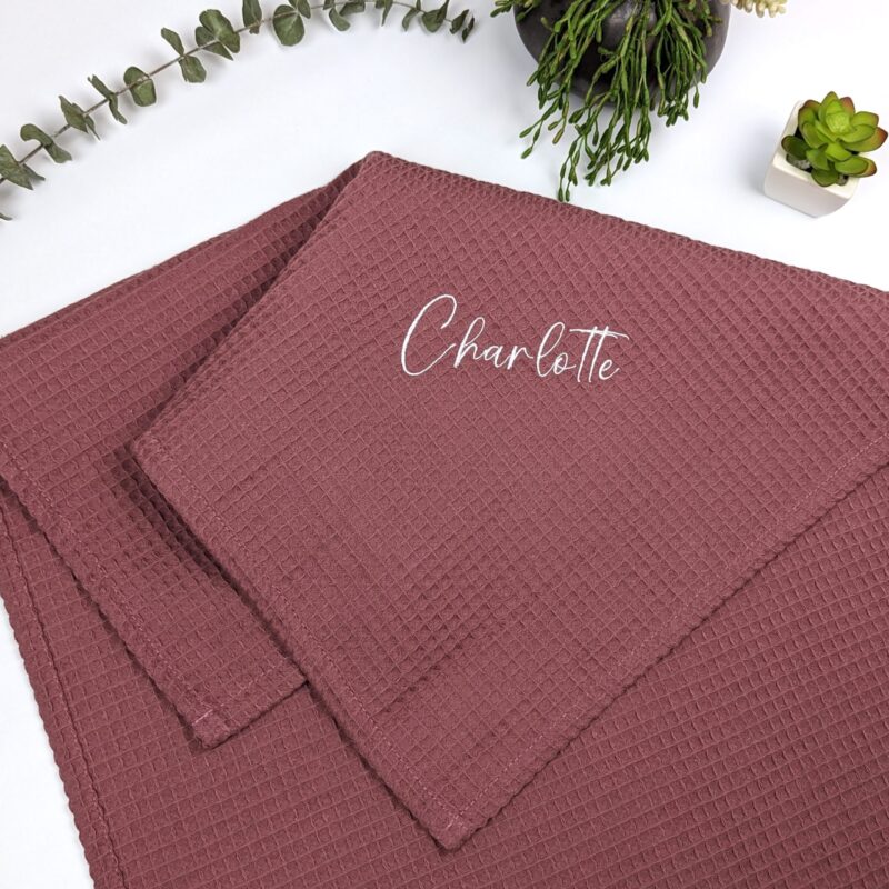 foxglove waffle cotton blanket