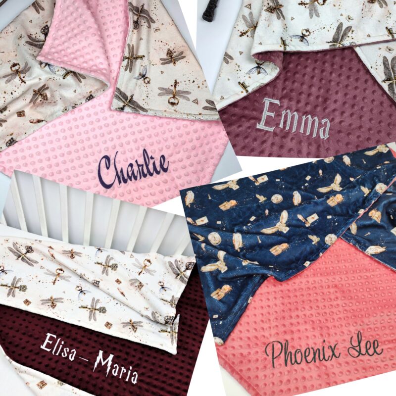 embroidery minky samples