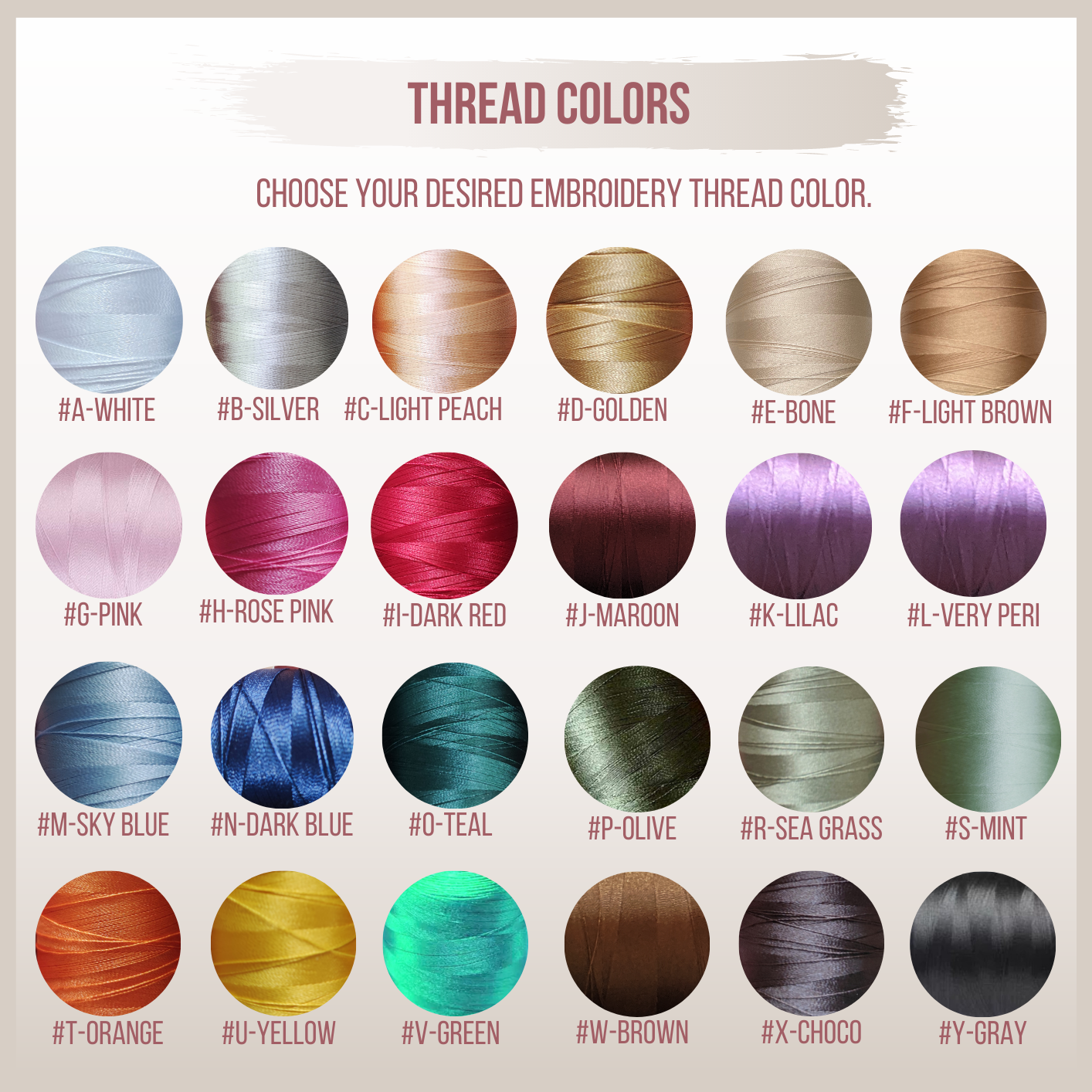 embroidery thread colors