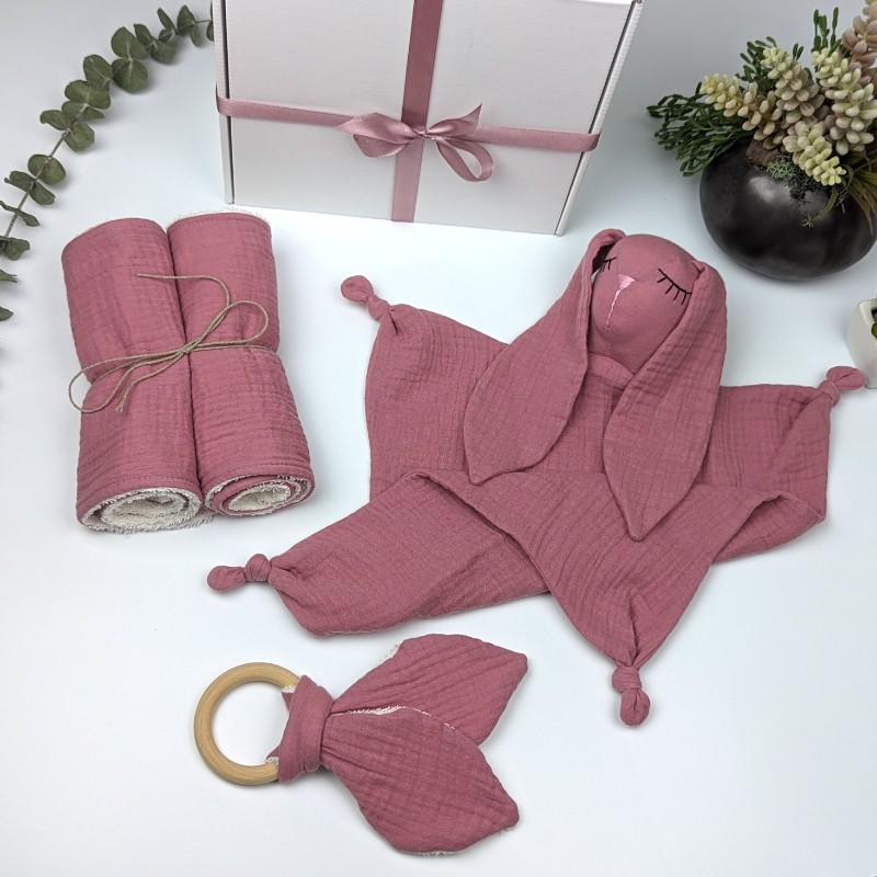 Double Gauze Baby Gift Set Foxglove