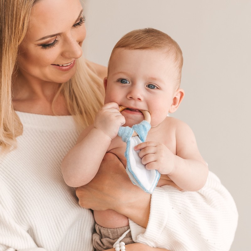 Organic Baby Teether Pink - Image 3
