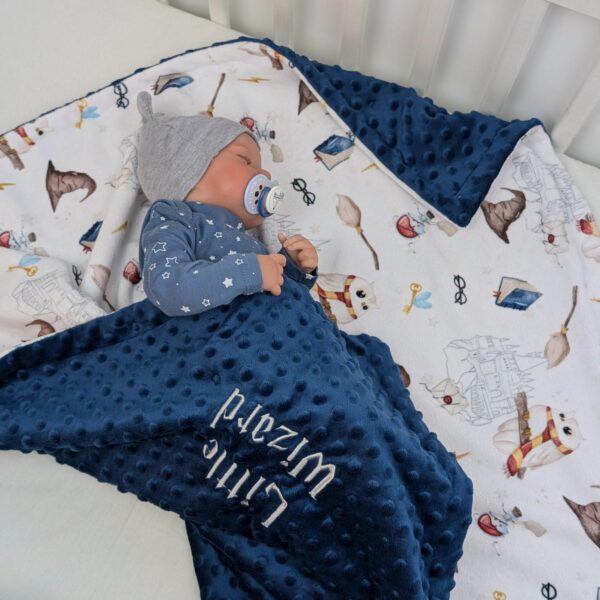 blue little wizard blanket