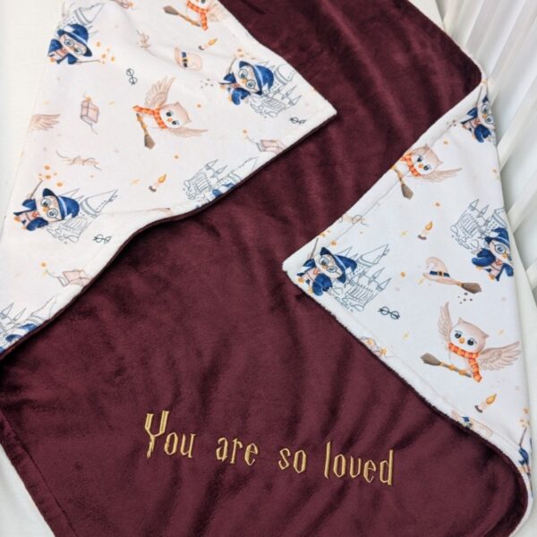 personalized wizarding world blanket