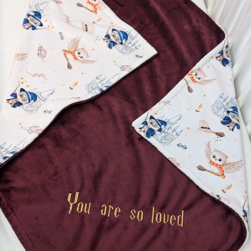 personalized wizarding world blanket