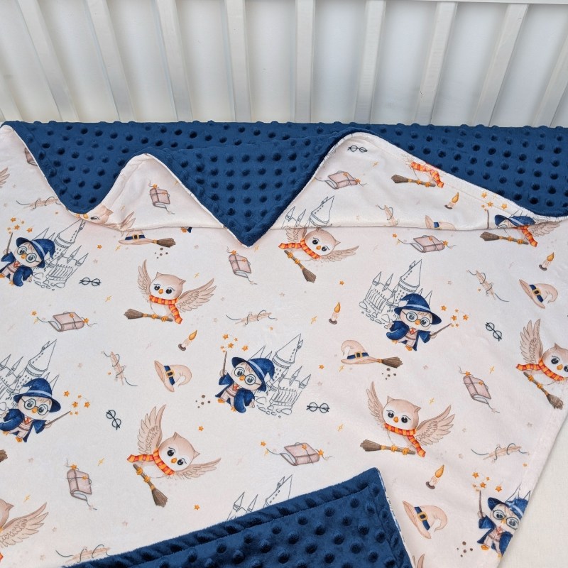wizard owl minky blanket