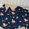 wizard white owl blue background blanket