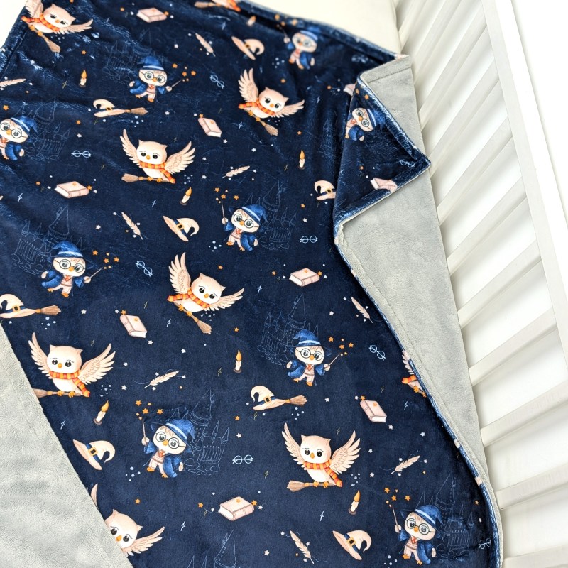 school of wizards baby blanket