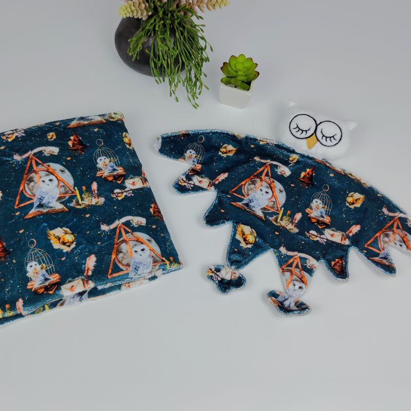 Deathly hallow owl comforter & blanket