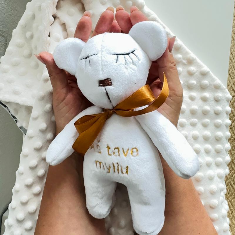 white personalized teddy bear