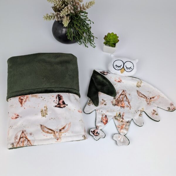 owl wizard comforter & blanket set
