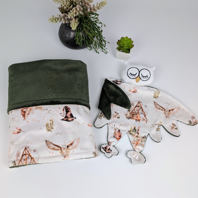 owl wizard comforter & blanket set