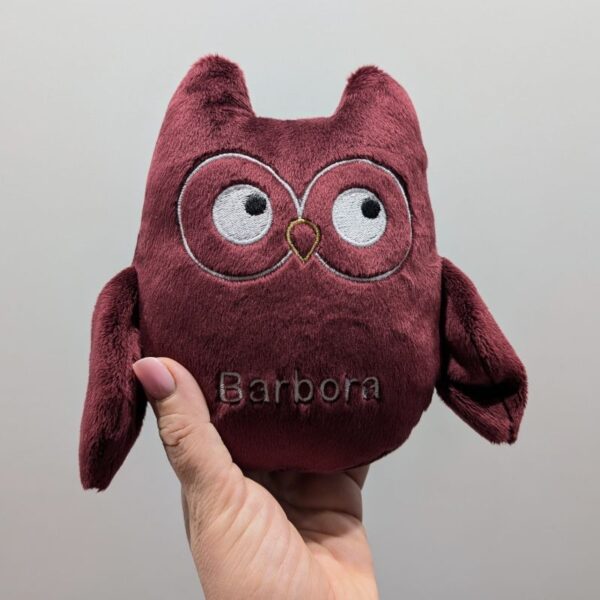 soft minky owl toy